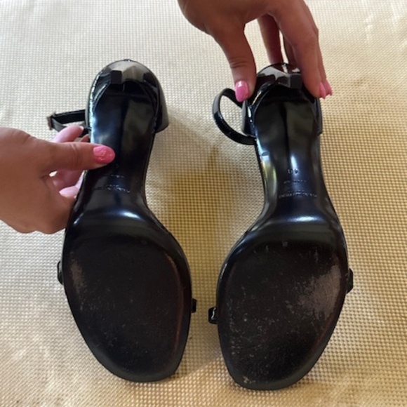YSL - Saint Laurent - Jane Black Patent Leather Heeled Sandals - 40 - Picture 4 of 4